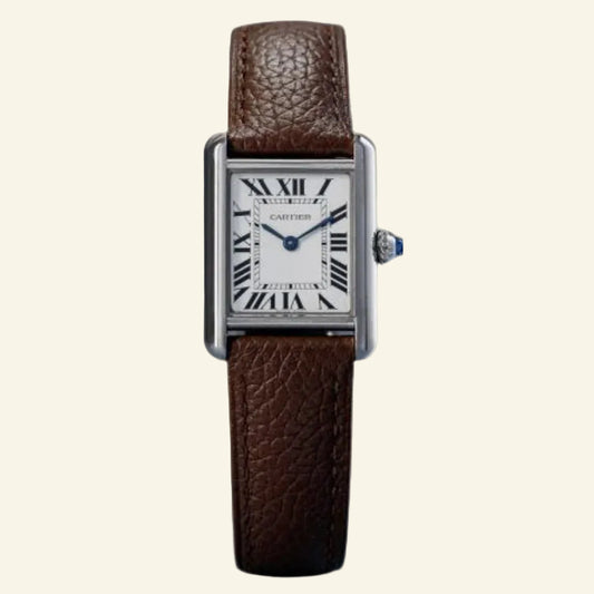 Cartier Tank Brown Leather