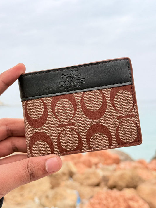 Coach Signature Canvas Card Wallet