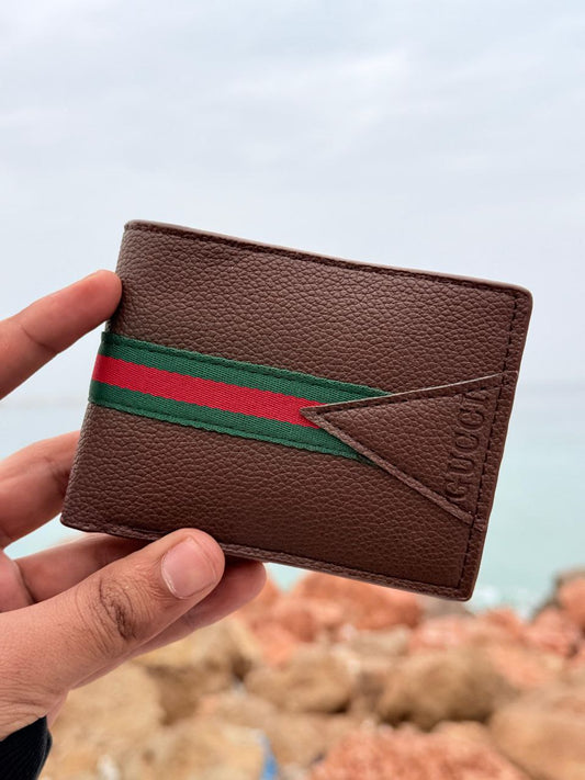 Gucci Web Stripe Leather Wallet